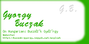 gyorgy buczak business card